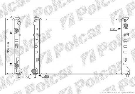 Радіатор охолодження Polcar 4579082K (фото 1)