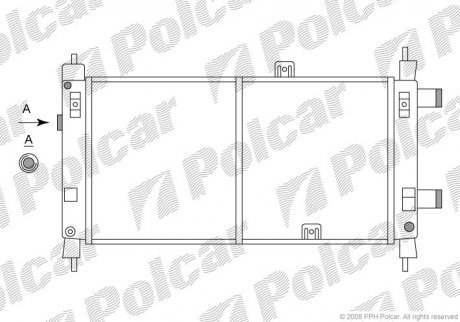 Радиатор охлаждения Polcar 550508-0