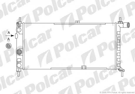 Радиаторы охлаждения Polcar 550508A3 (фото 1)