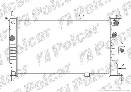 Радіатор охолодження Polcar 550708A5