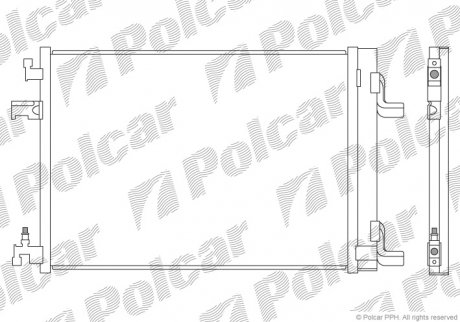 Радиаторы кондиционера Polcar 5511K81K (фото 1)