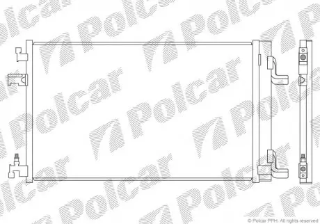 Радиатор кондиционера Polcar 5511K82K