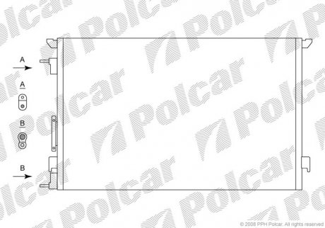 Радиаторы кондиционера Polcar 5518K8C1 (фото 1)
