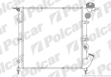 Радіатор охолодження Polcar 600608-1 (фото 1)