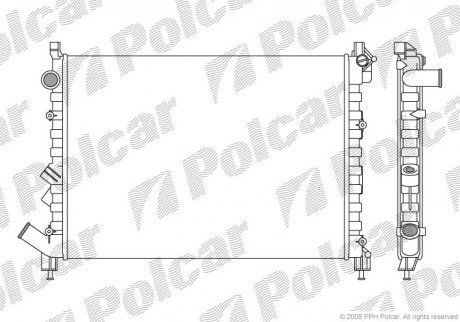 Радиатор охлаждения Polcar 603208A1