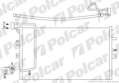 Радиатор кондиционера Polcar 6523K8C1