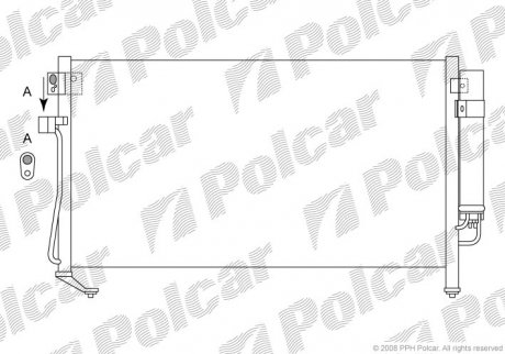 Радіатори кондиціонера Polcar 7241K8C2 (фото 1)