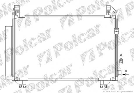 Радиатор кондиционера Polcar 8105K83K