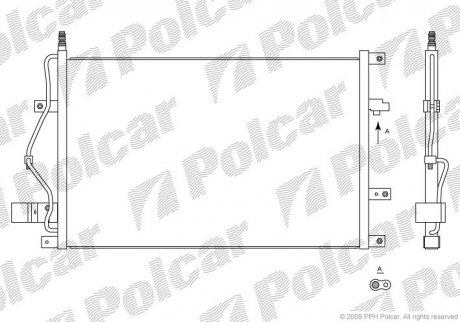 Радиаторы кондиционера Polcar 9080K8C1S (фото 1)
