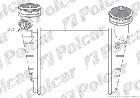 Радиатор воздуха (Интеркулер) Polcar 9548J8-2