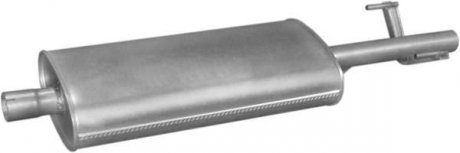 Резонатор (средняя часть) алюминизированная сталь Mercedes Sprinter 216, 316, 416 CDi (00-06) POLMOSTROW 13.183 (фото 1)