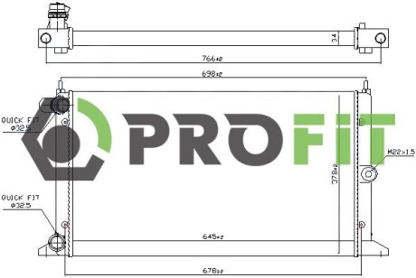 Радіатор охолодження PROFIT 1740-0027 (фото 1)