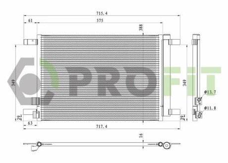Радиатор кондиционера PROFIT 1740-0031