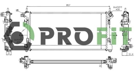 Радиатор охлаждения PROFIT 1740-0085
