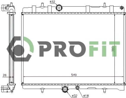 Радіатор охолодження PROFIT 1740-0093