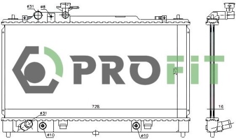 Радіатор охолодження PROFIT 1740-0225 (фото 1)