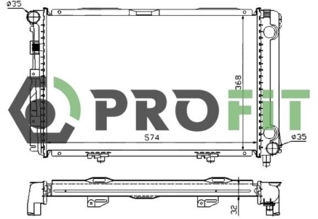 Радіатор охолодження PROFIT 1740-0309