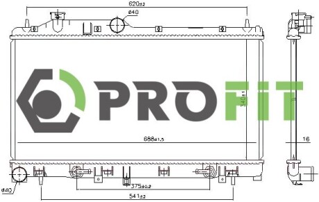 Радіатор охолодження PROFIT 1740-0358