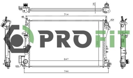 Радіатор охолодження PROFIT 1740-0386