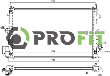 Радиатор охлаждения PROFIT 1740-0389