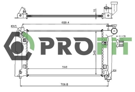 Радіатор охолодження PROFIT 1740-0400