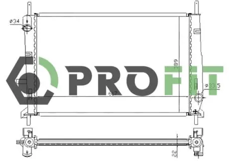 Радиатор охлаждения PROFIT 1740-0430