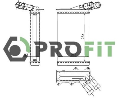 Радіатор пічки PROFIT 1760-0080