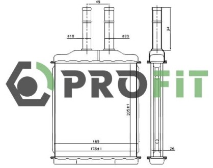 Радиатор печки PROFIT 1760-0103