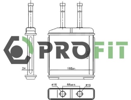 Радіатор пічки PROFIT 1760-0105