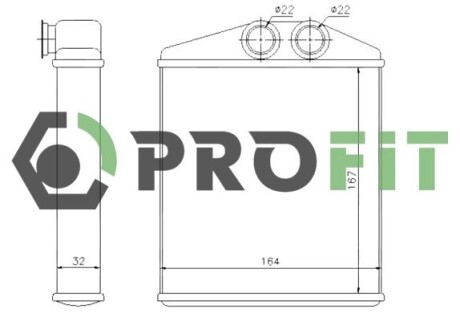 Радиатор печки PROFIT 1760-0372