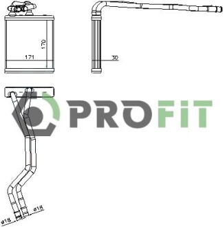 Радіатор пічки PROFIT 1760-0436