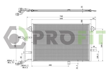Радиатор кондиционера PROFIT 1770-0003