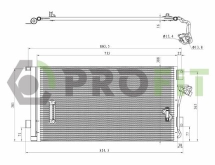 Радіатор кондиціонера PROFIT 1770-0004