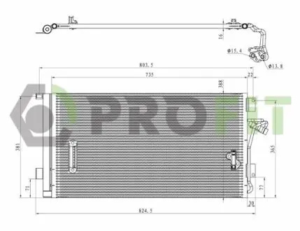 Радиатор кондиционера PROFIT 1770-0004
