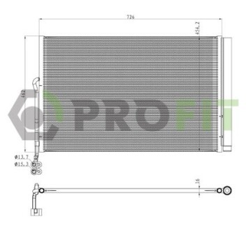 Радіатор кондиціонера PROFIT 1770-0020