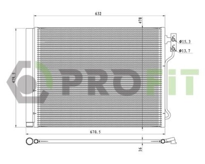Радиатор кондиционера PROFIT 1770-0065