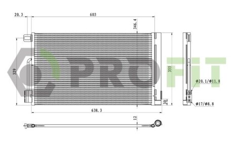 Радиатор кондиционера PROFIT 1770-0082