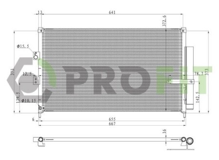 Радиатор кондиционера PROFIT 1770-0208