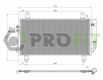 Радіатор кондиціонера PROFIT 1770-0272