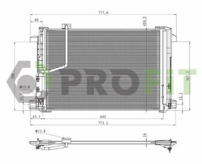 Радіатор кондиціонера PROFIT 1770-0305