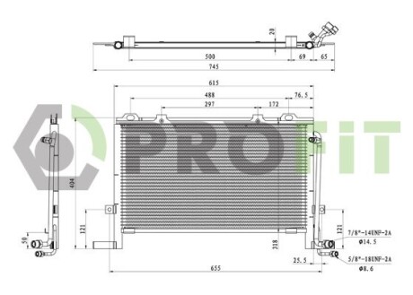 Радіатор кондиціонера PROFIT 1770-0316