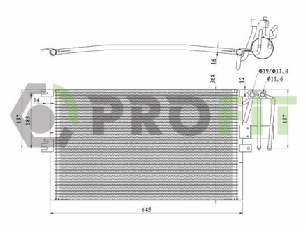 Радіатор кондиціонера PROFIT 1770-0374
