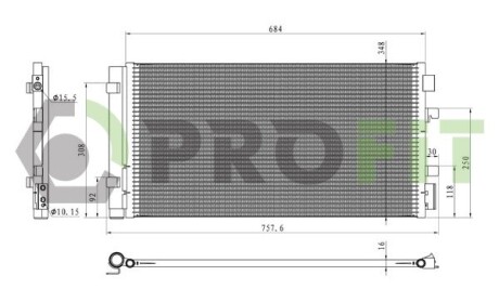 Радиатор кондиционера PROFIT 1770-0378