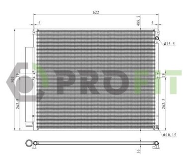 Радиатор кондиционера PROFIT 1770-0400