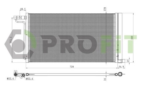 Радіатор кондиціонера PROFIT 1770-0437