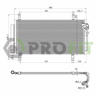 Конденсер кондиціонера PROFIT 1770-0535 (фото 1)