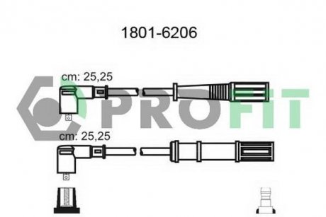 Высоковольтные провода PROFIT 1801-6206
