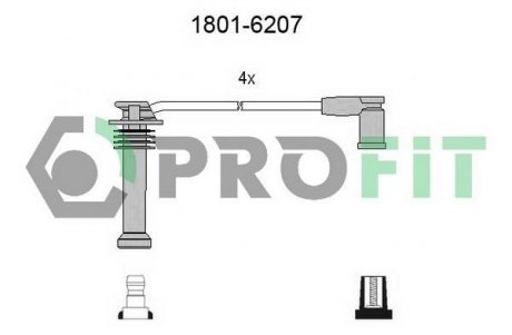 Высоковольтные провода PROFIT 1801-6207 (фото 1)