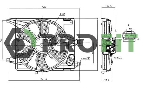 Вентилятор радіатора PROFIT 1850-0023