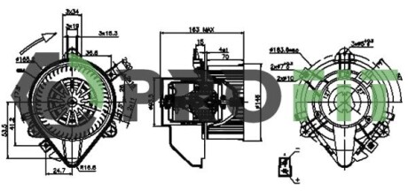 Вентилятор салону PROFIT 1860-0013